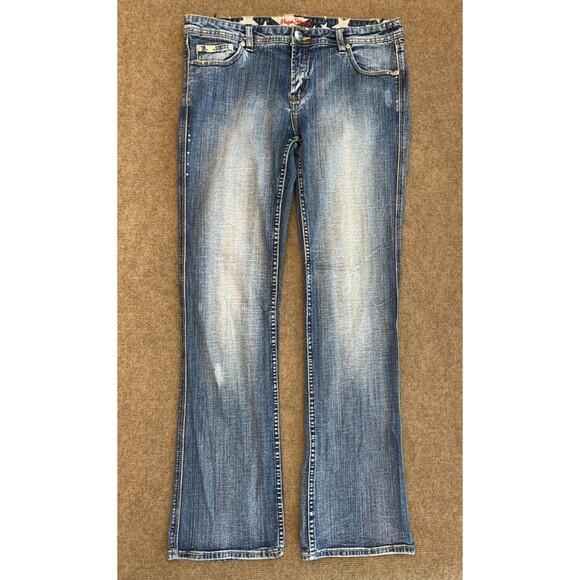 Pepe Jeans Womens 32x31 Low Rise Bootcut Embellished Stretch UK Denim - Picture 1 of 8